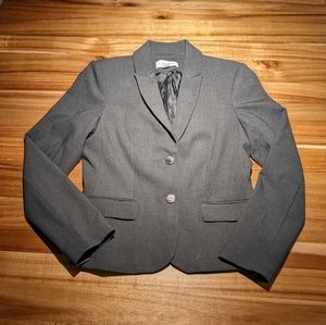 Calvin Klein two button blazer, grey, sz6